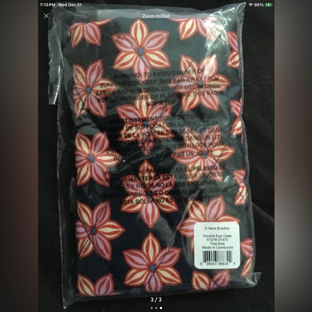Vera Bradley Floral Bursts Double Eye Case